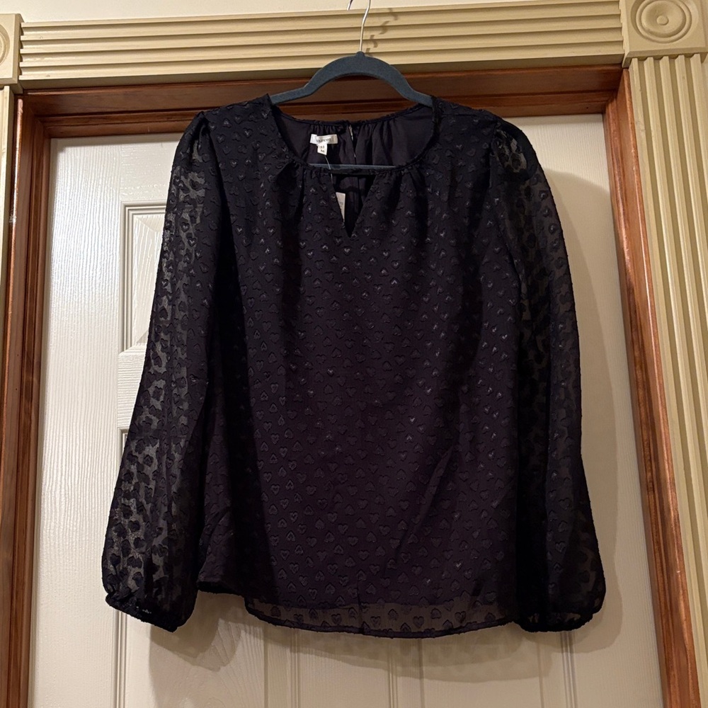 Maurices Black Sheer Blouse